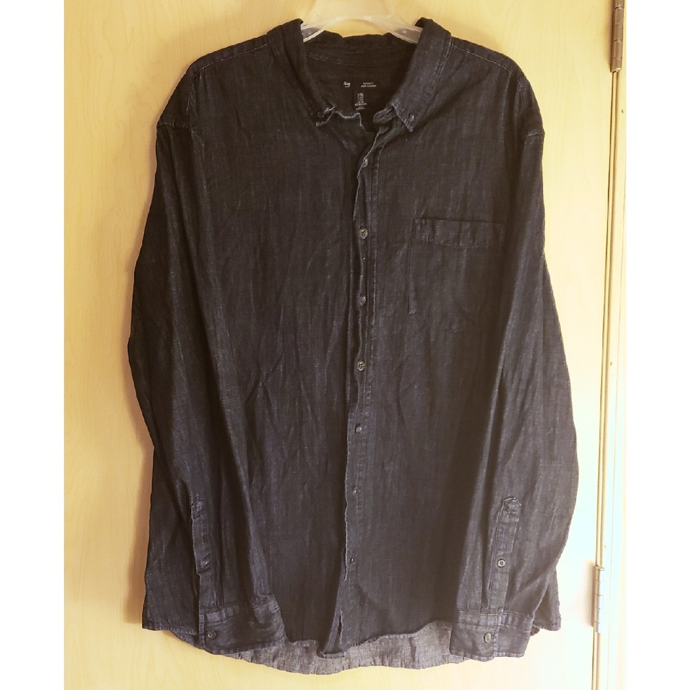Denim button down